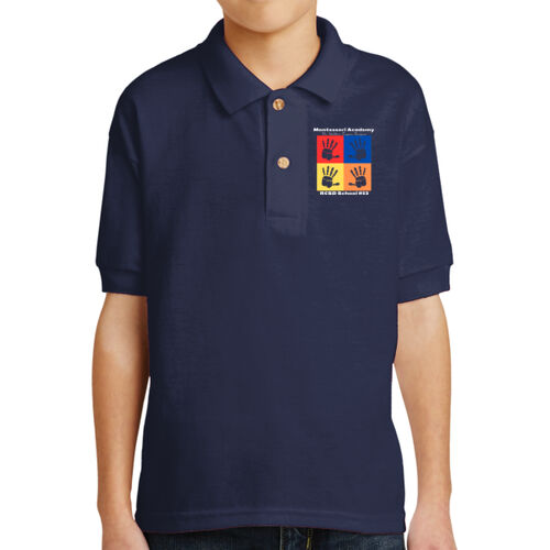 Montessori Academy Student Youth Short Sleeve Polo Uniform Shirt Thumbnail
